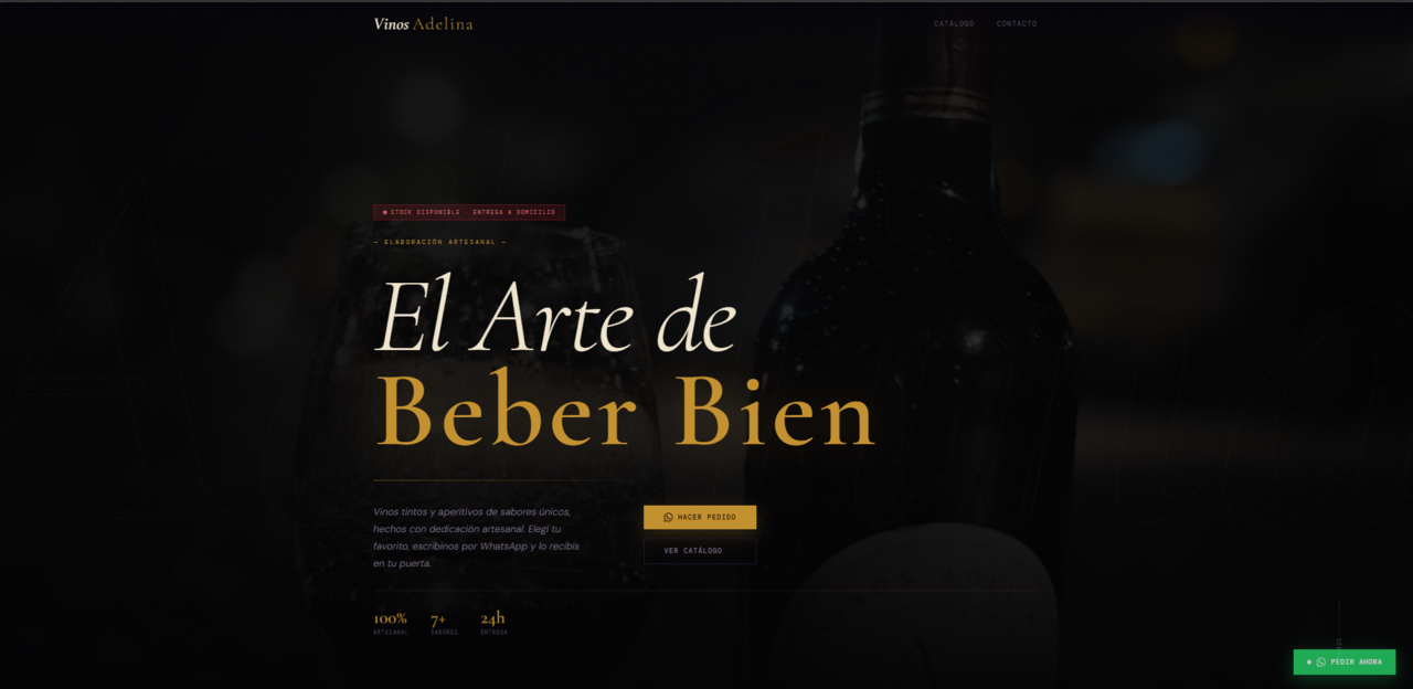 Vinos Adelina - Catálogo digital premium de vinos y licores